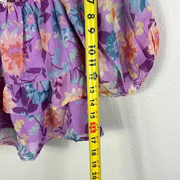 Billabong Salty Blonde Sweetest Ever Baby Doll Crop Top in Lovin Lilac size S - Picture 11 of 15